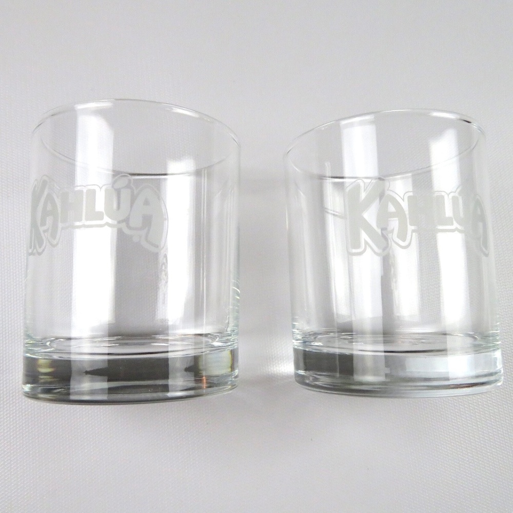 Set of 2 Kahlua liquor cocktail glasses